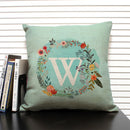 Axyaa 26 Letter Design Linen Sofa Cushion Cover 45x45cm Pillow Case for Bedroom & Living Room