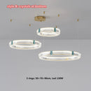 Axyaa Italian-Style Grand Villa Crystal Chandelier, Modern Minimalist Lighting Fixtures for Dining Room & Bedroom
