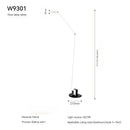 Axyaa Modern Italian Design Swing Arm Floor Lamp for Living Room Study Bedside