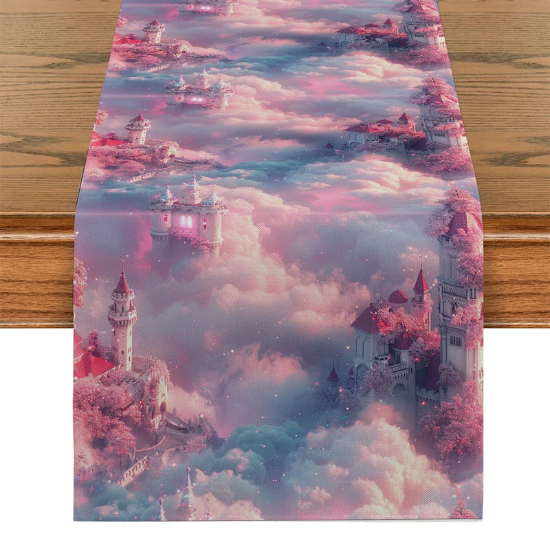 Axyaa Cloud Castle Table Runner - Kitchen & Party Dresser Decor