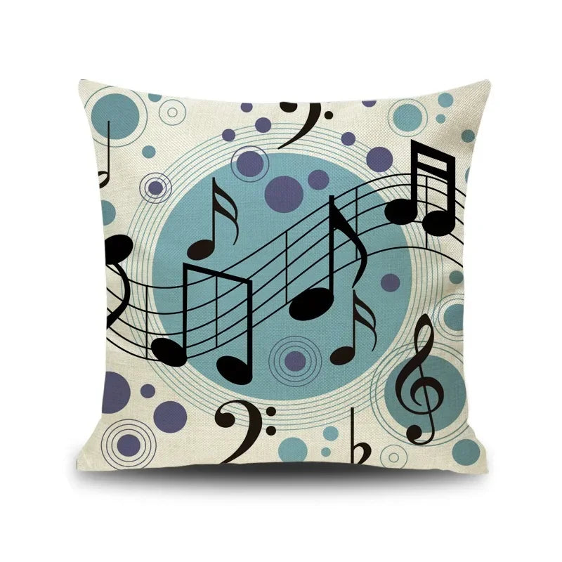 Axyaa Piano Key Notes Pillowcase - Home/Office Sofa Decor