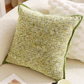 Axyaa Green Canvas Pillowcase 45X45: Luxury French Design for Living Room Sofa Decor