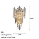 Axyaa Crystal Wall Lamp: Elegant Bedroom and Living Room Lighting
