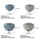 Retro White Wooden Beads Ceiling Lamp by Axyaa for Bedroom Staircase Entryway
