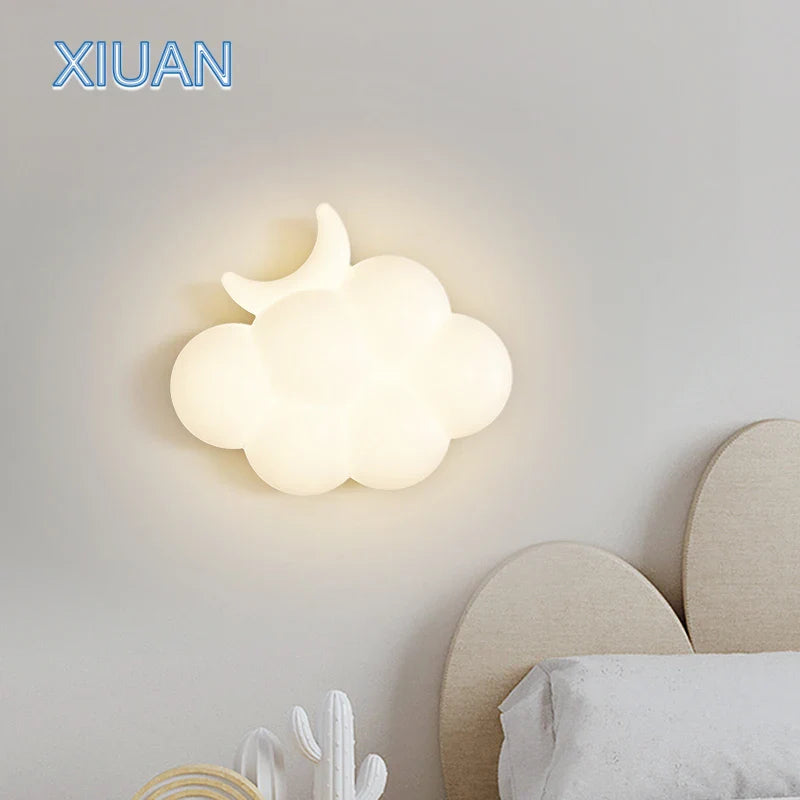 Axyaa White Cloud Modern Wall Light for Bedroom, Living Room, Study, and Hallway