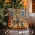 Axyaa Christmas Scenes Pillow Covers for Home Decor - Sofa, Bedroom, Car