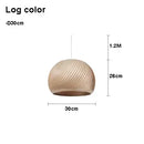 Axyaa Nordic Wooden Round Ball Pendant Lamp for Living Room & Bedroom