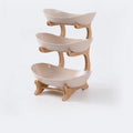 Axyaa 2/3 Layer Wooden Dinnerware Set - Partitioned Fruit Bowl, Candy Trays, Salad Bowl