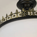 Axyaa Glass Chandelier: Wrought Iron Ceiling Lamp for Bedroom, Kitchen, Living Room