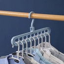 Axyaa 9-hole Clothes Hanger Organizer Rotating Storage Rack for Wardrobe and Drying