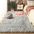 Luxurious Shaggy Plush Carpet, Axyaa Rectangular Area Rug for Living Room, Bedroom, Sofa