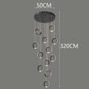 Axyaa Staircase Chandeliers: Modern LED Pendant Light Lamps for Living Room