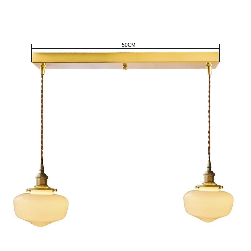 Axyaa White Glass LED Pendant Lamp Nordic Modern Hanglamp for Home, Bathroom, Bedroom