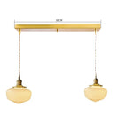 Axyaa Glass LED Pendant Light: Nordic Design, Milky White, Copper Socket; Ideal for Home, Restaurant, Bar.
