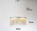 Axyaa Tassel Pendant Aluminum Chain Chandelier for Living Room Kitchen