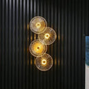 Axyaa Nordic Glass Round Wall Lamp for Living Room & Bedside Décor
