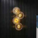 Axyaa Nordic Glass LED Ceiling Wall Lamp for Living Room TV Background