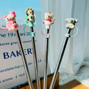 Axyaa Silicone Straw Cover for Stanley Cup, Cartoon Design, Heat-resistant Straw Plug