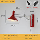 Axyaa Swing Arm LED Wall Lamp Cream Wind for Bedside Reading