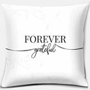 Axyaa Geometric Print Cushion Cover, Black and White, Square Pillowcase