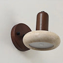 Axyaa Yellow Travertine LED Wall Light with Rotate Function and Pull Chain Switch