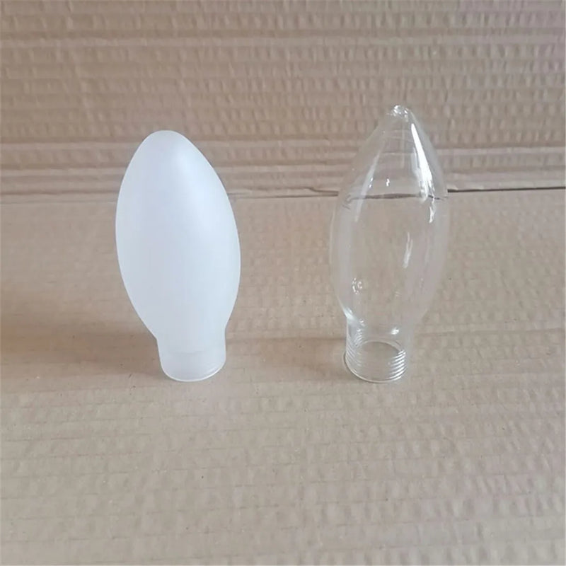 Axyaa Set of 4 Frost G9 Glass Shades with Bullet Pattern, 20mm Opening, 10cm Long
