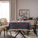 Axya American Floral Jacquard Bohemian Table Cloth - Thick, Stylish Table Cover