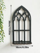 Gothic Hollow Wooden Shelf Wall Decoration for Witch Home Decor by Axyaa