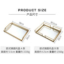 Axya Golden Metal Mirror Tray for Home Decor & Organization