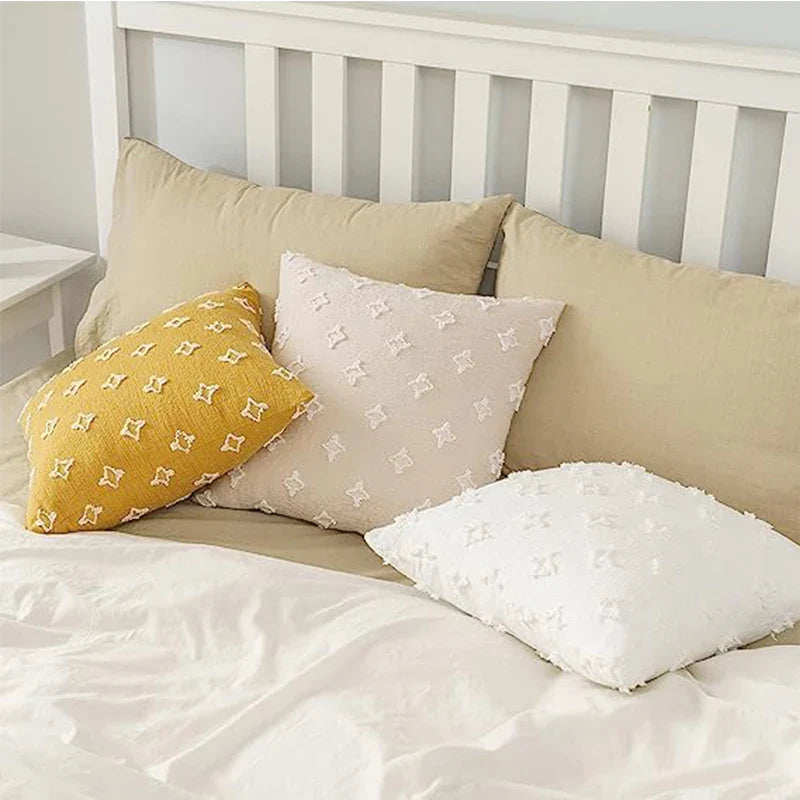 Cotton Geometric Star Pillow Cover 45*45cm for Sofa Living Room, Axyaa Home Decor