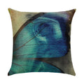 Axyaa Linen Butterfly Flower Sofa Cushion Cover 45*45 - Home Decor Printed Pillow Case