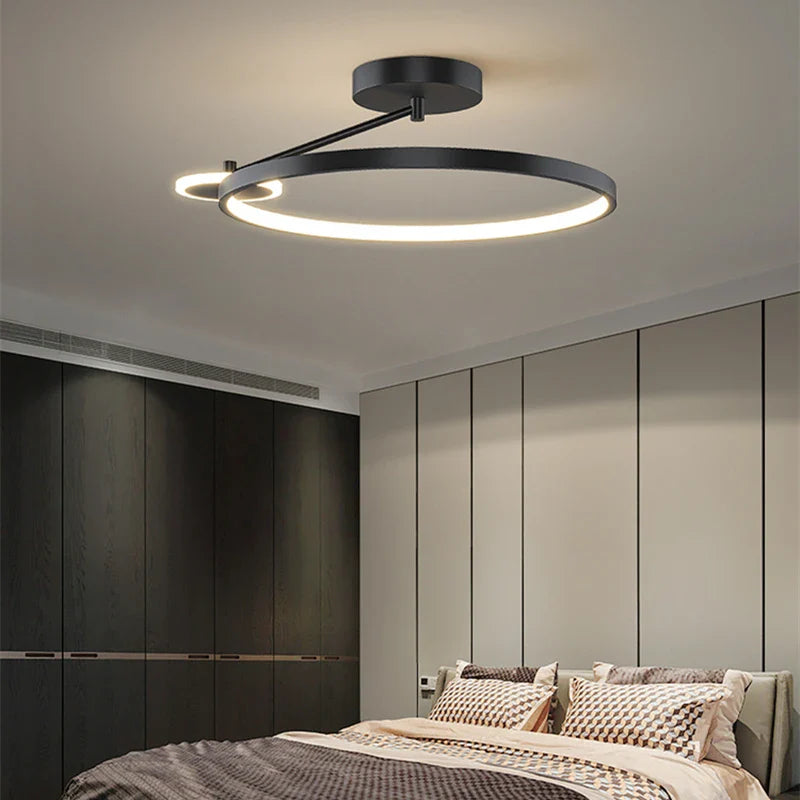 Axyaa Circular LED Ceiling Lamp with Remote Control for Intelligent Indoor Lighting