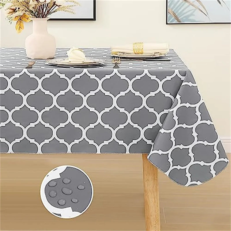 Axyaa Waterproof PVC Table Cloth for Dining & Coffee Tables