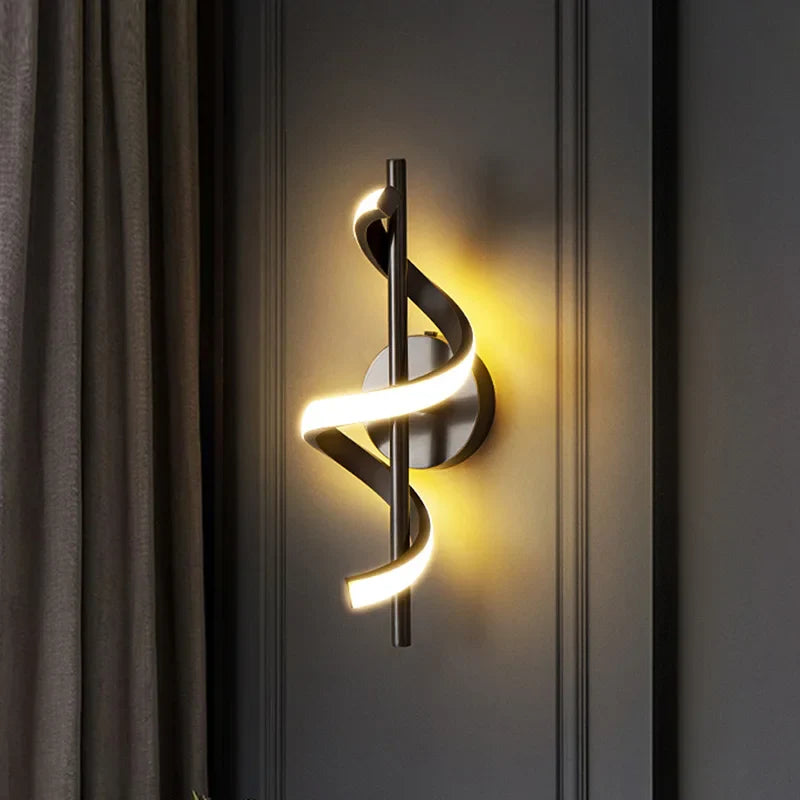 Axya LED Pendant Light: Modern Gold Black Hanging Fixture for Bedroom Decor