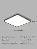 Axyaa LED Ceiling Light: Remote Control, Large Luminous Surface, Bedroom Lamp