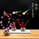 Axya Sashimi Platter with Artistic Plum Blossom Decorative Flowers