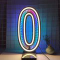 Axyaa Starry Sky Tunnel Neon Numbers Sign - Double-Sided 3D Lights