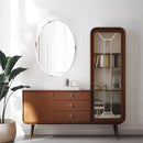 Axyaa Oval Beveled Edge Silver Mirror for Stylish Home Decor