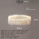 Axyaa Modern Tassel Chandelier Silver Round Light Fixture