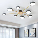 Axyaa Black LED Ceiling Lamp: Creative Pendant Chandelier for Home Decor