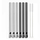 Axyaa Stainless Steel Bubble Tea Straw Set with Spoon Shaped Straw