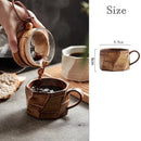 Axya Retro Ceramic Latte Couple Coffee Cup Set