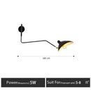 Axyaa Black Spider Serge Mouille Ceiling Chandelier, Industrial Retro Living Room LED Luminaire