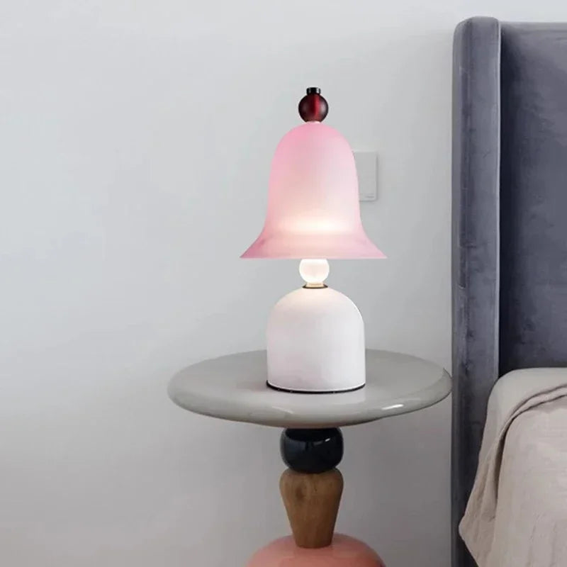 Axyaa Nordic Pink Table Lamp Modern Minimalist Art Lighting for Living Bedroom Children's Room