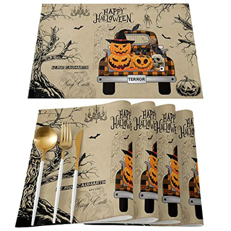 Axyaa Vintage Flower Non-slip Table Mats - Set of 6