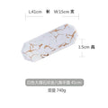 Axyaa Nordic Marble Gold Sushi Plate, Retro Design, Matte Finish