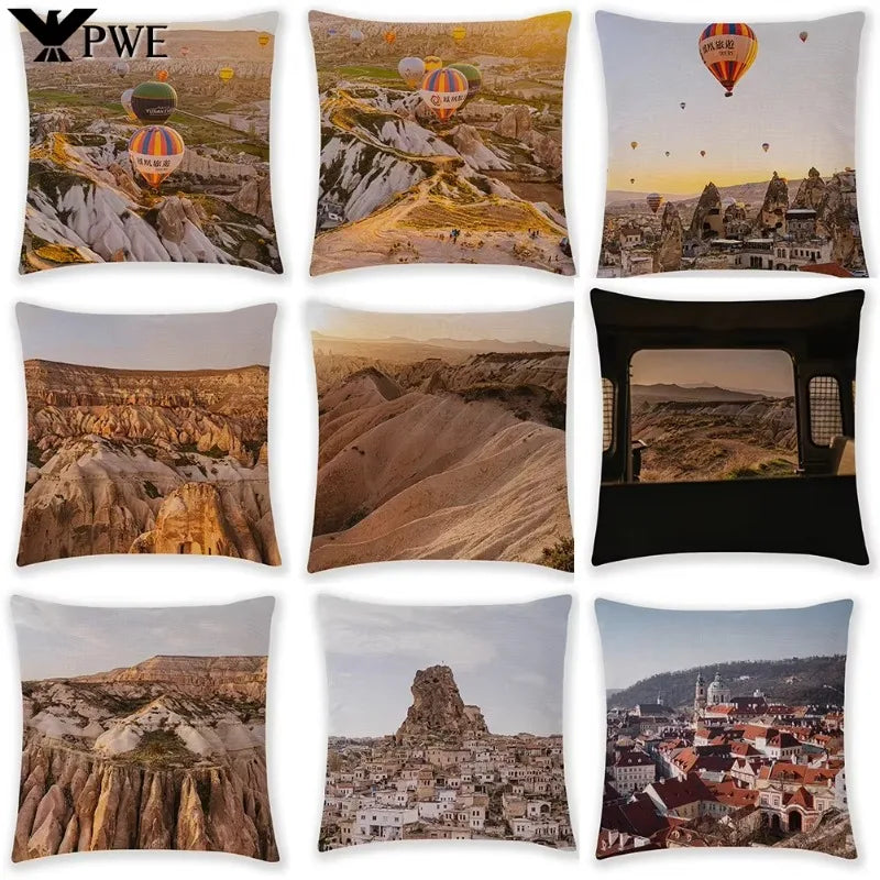 Axyaa Scenery Abstract Pillowcase - Customizable Decoration