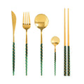 Axyaa Stainless Steel Cutlery Set - Coffee Spoon Dinnerware Fork Knife Kitchen Flatware