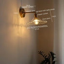 Axyaa Copper LED Wall Sconce | Modern Nordic Bathroom Mirror Light