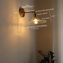 Axyaa Modern Copper LED Wall Sconce Light Fixture for Hallway and Bathroom